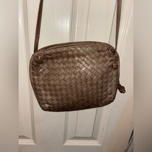 Vintage 1980's Bottega Veneta Intrecciato Leather Drawstring Bag​​